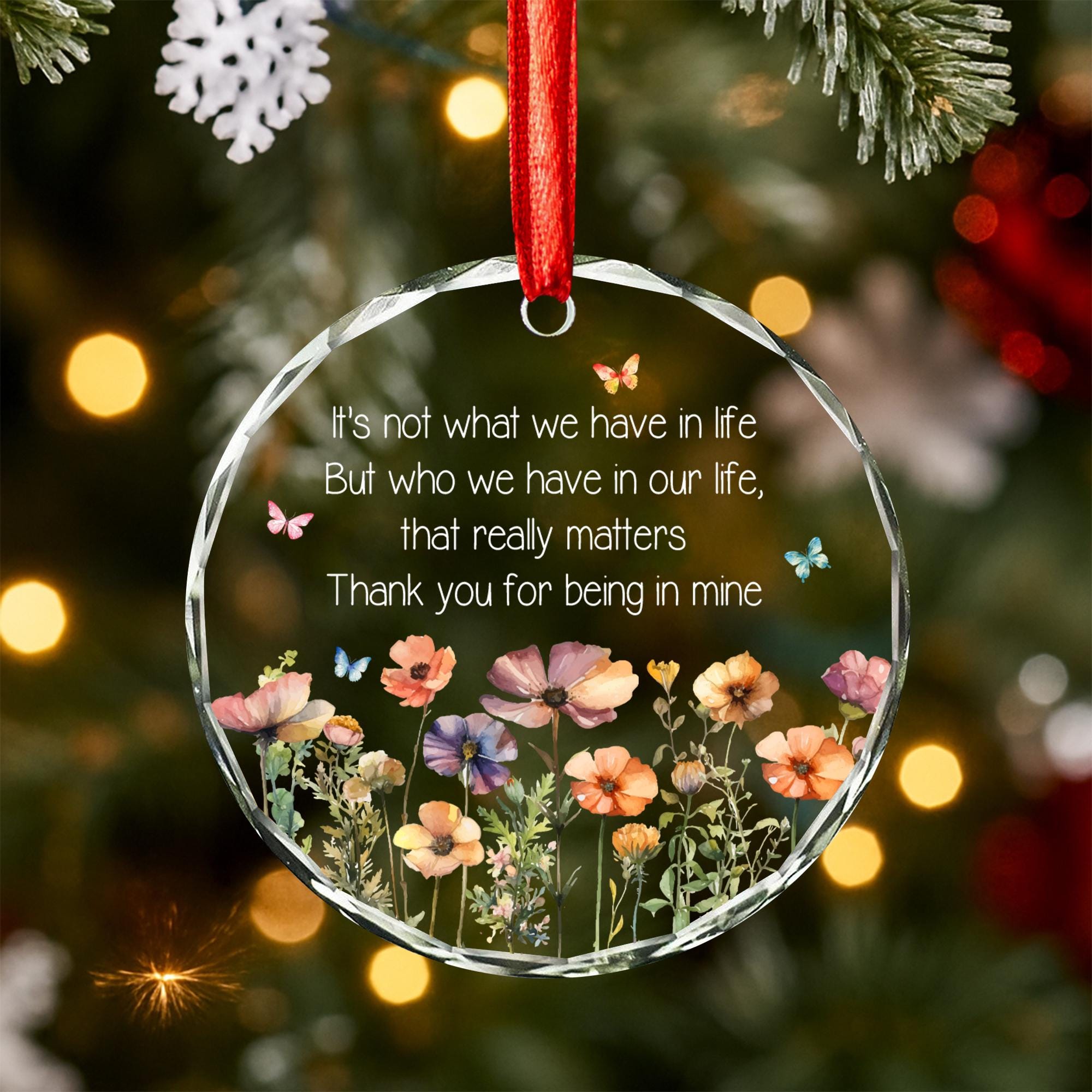 Wildflower Friendship Ornament: Best Friend Gift, Bestie Keepsake, Thank You Gift For Friend