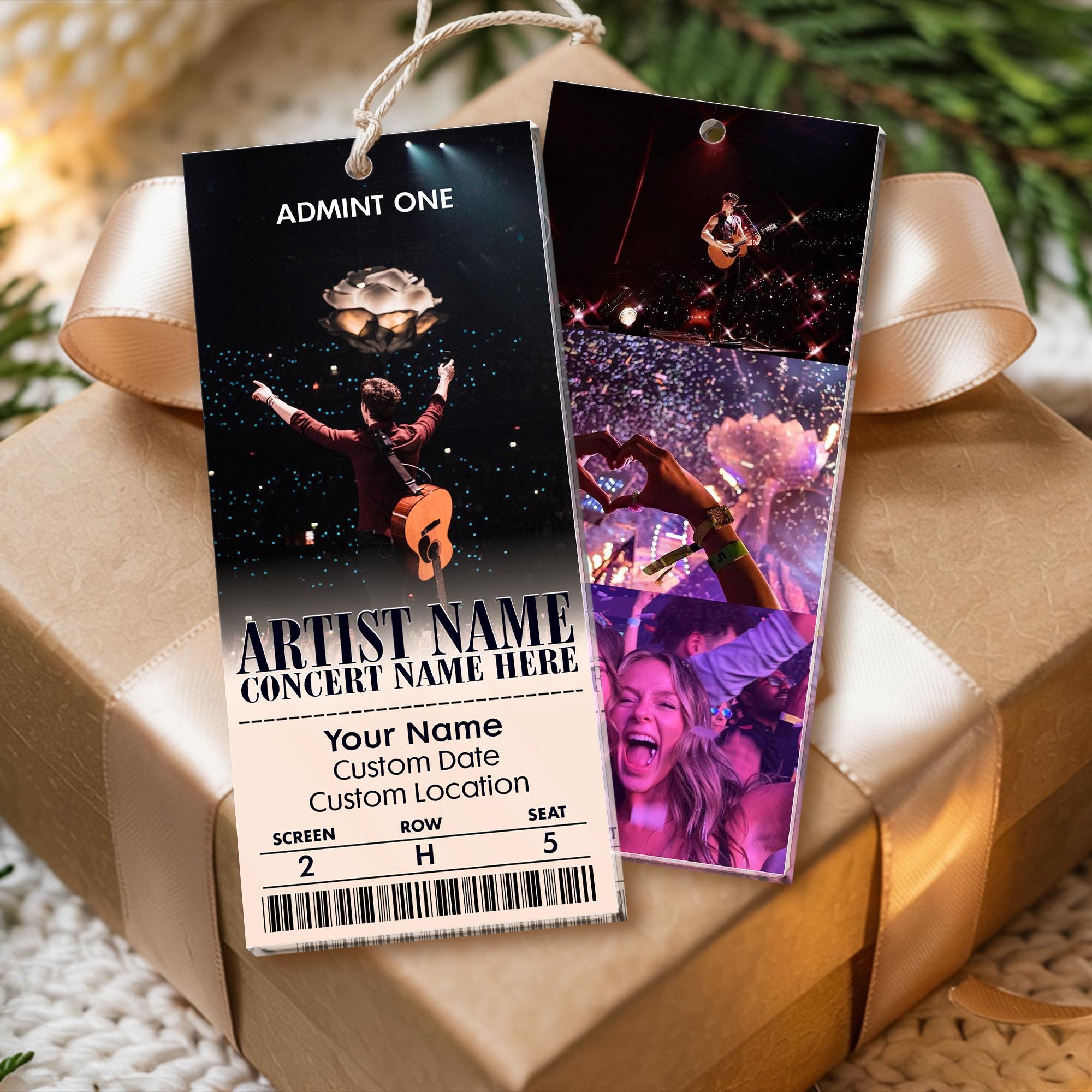 Personalized Acrylic Favorite Concert Ticket Ornament