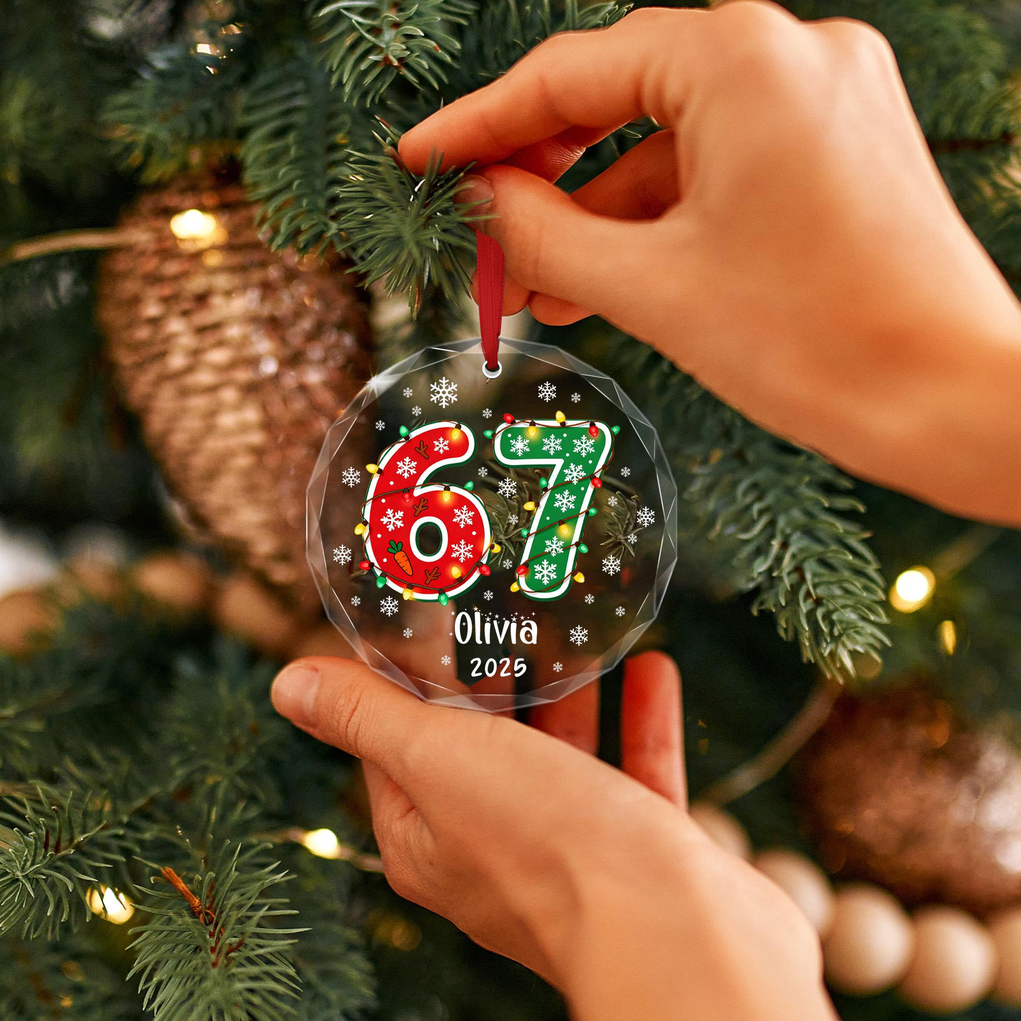 6 7 Ornament, Custom six seven Funny Christmas Gift