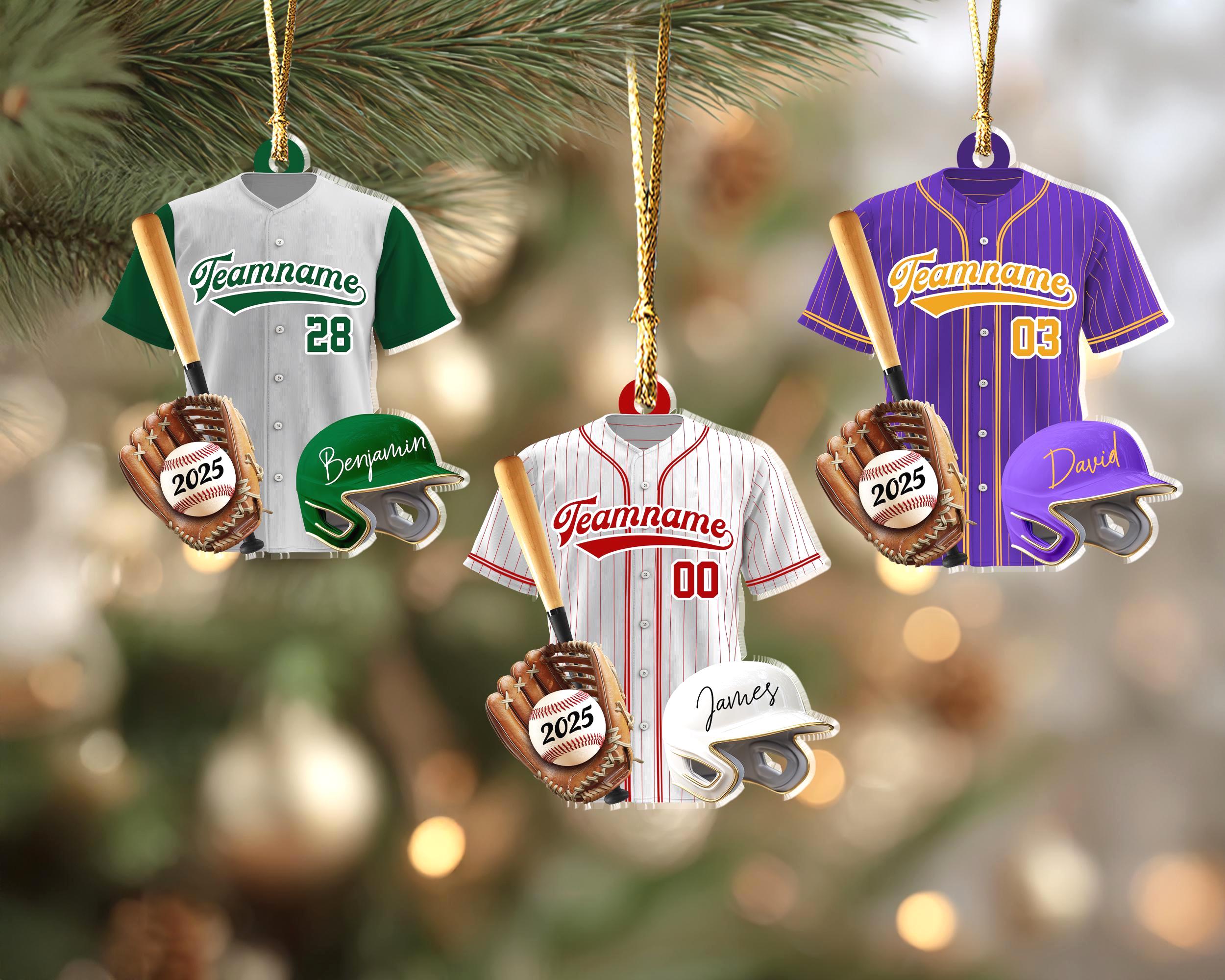 Personalized Baseball Player Christmas Ornament, Sport Ornament, Baseball Fan Gift, Baseball Team Gift, Team Christmas Gift, Christmas Decor