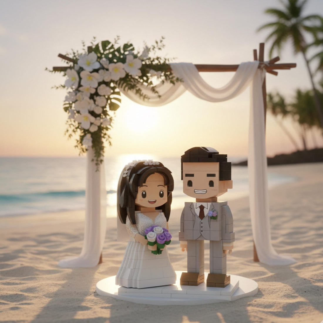 Custom Couple Brick figures: Personalised Brick Figure Gifts For Wedding, Anniversary or Special Occasion