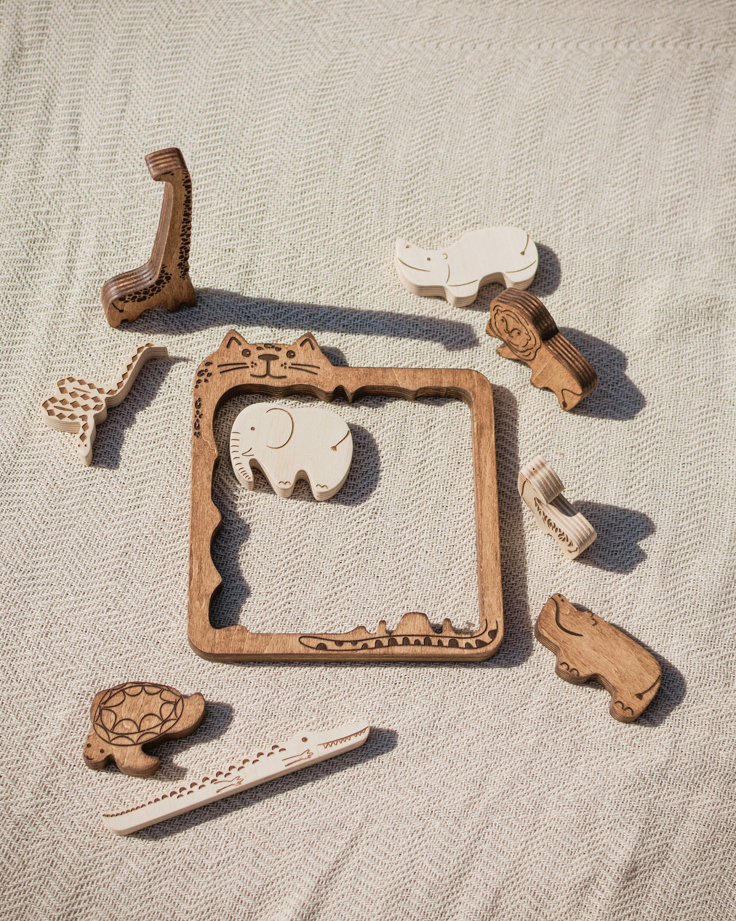 Wooden Brain Teaser Puzzle For Baby Toddler Wood Kids Toys Developmental Toy