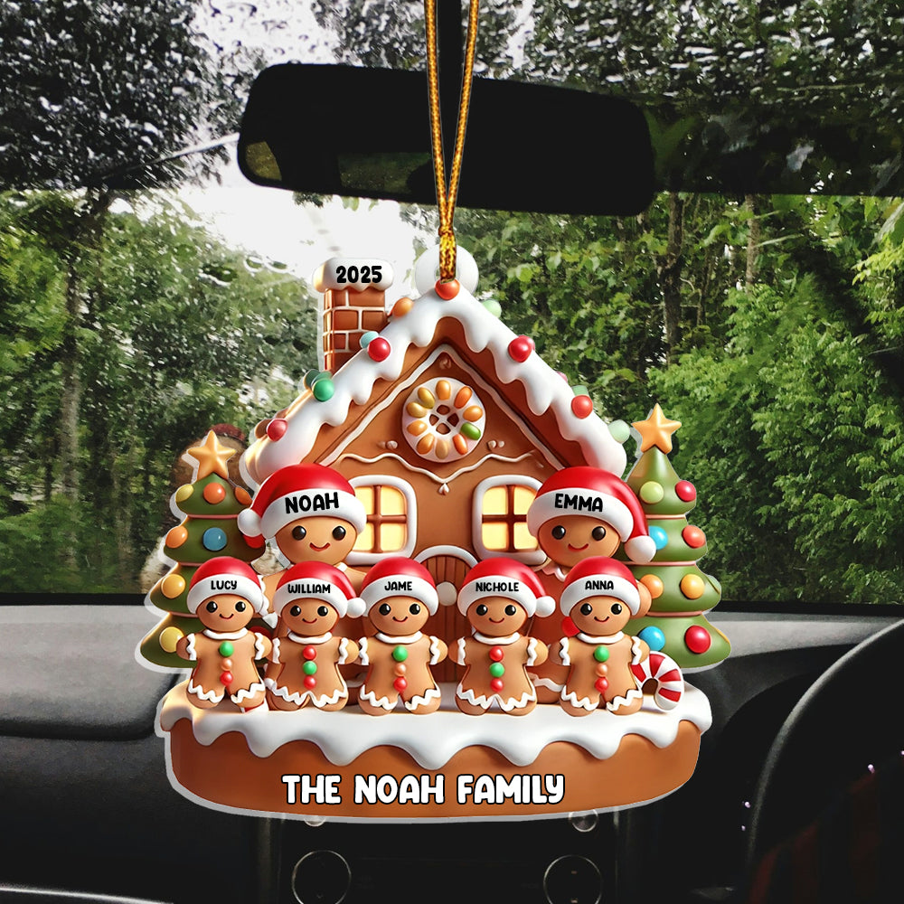 Sweet Cookie Man Family 3D Effect-Personalized Acrylic Ornament