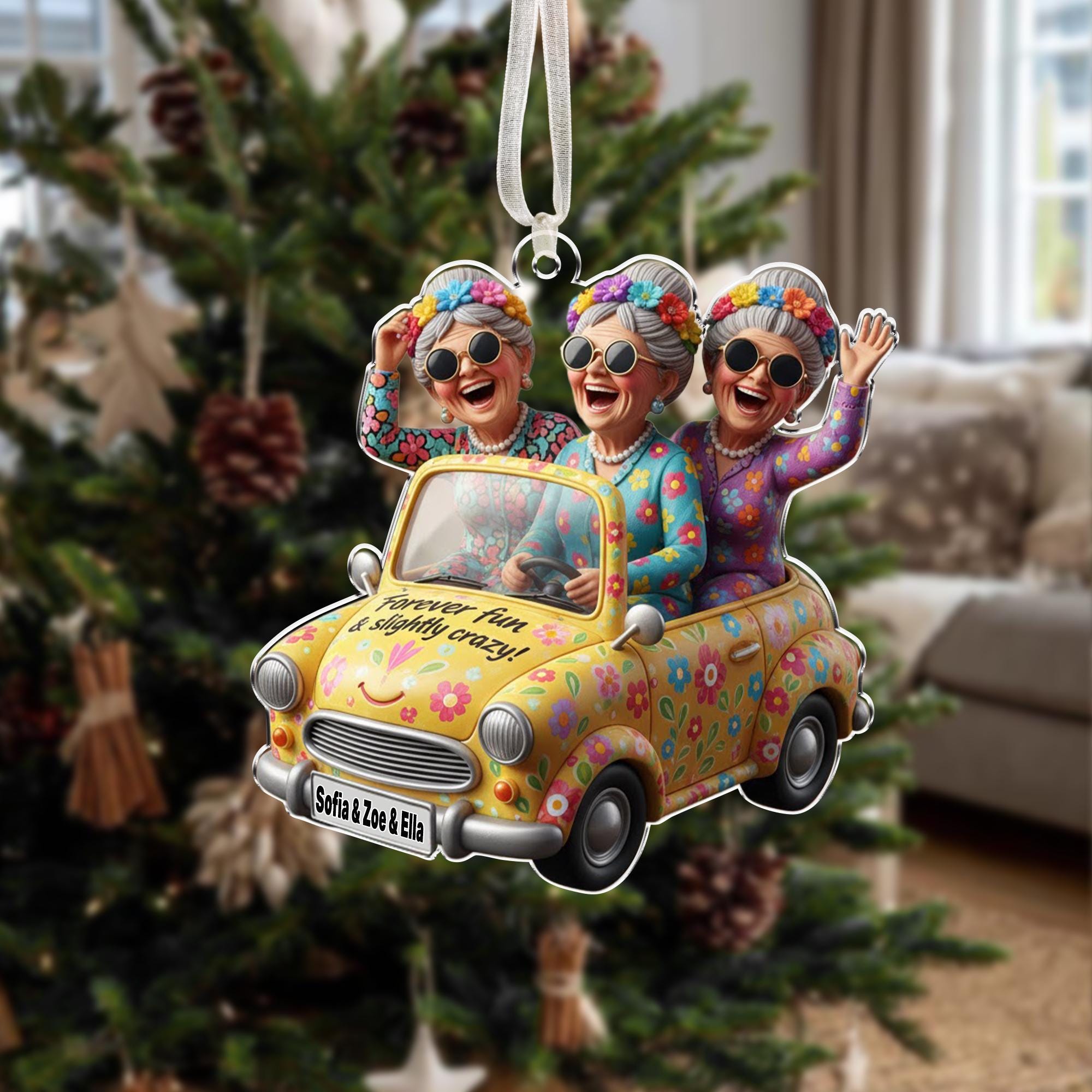 Funny Best Friend Ornament, Still Crazy After All These Years, Personalized Christmas Bestie Ornament, Friendship Gift, Xmas Gift