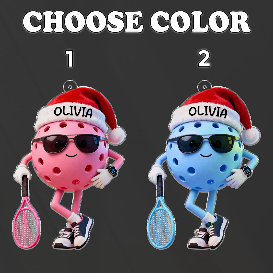 Custom Pickleball Christmas Ornament 2025, Personalized Christmas Gift for Pickleball Players, Lovers & Sports Fans, Unique X-Mas Gift