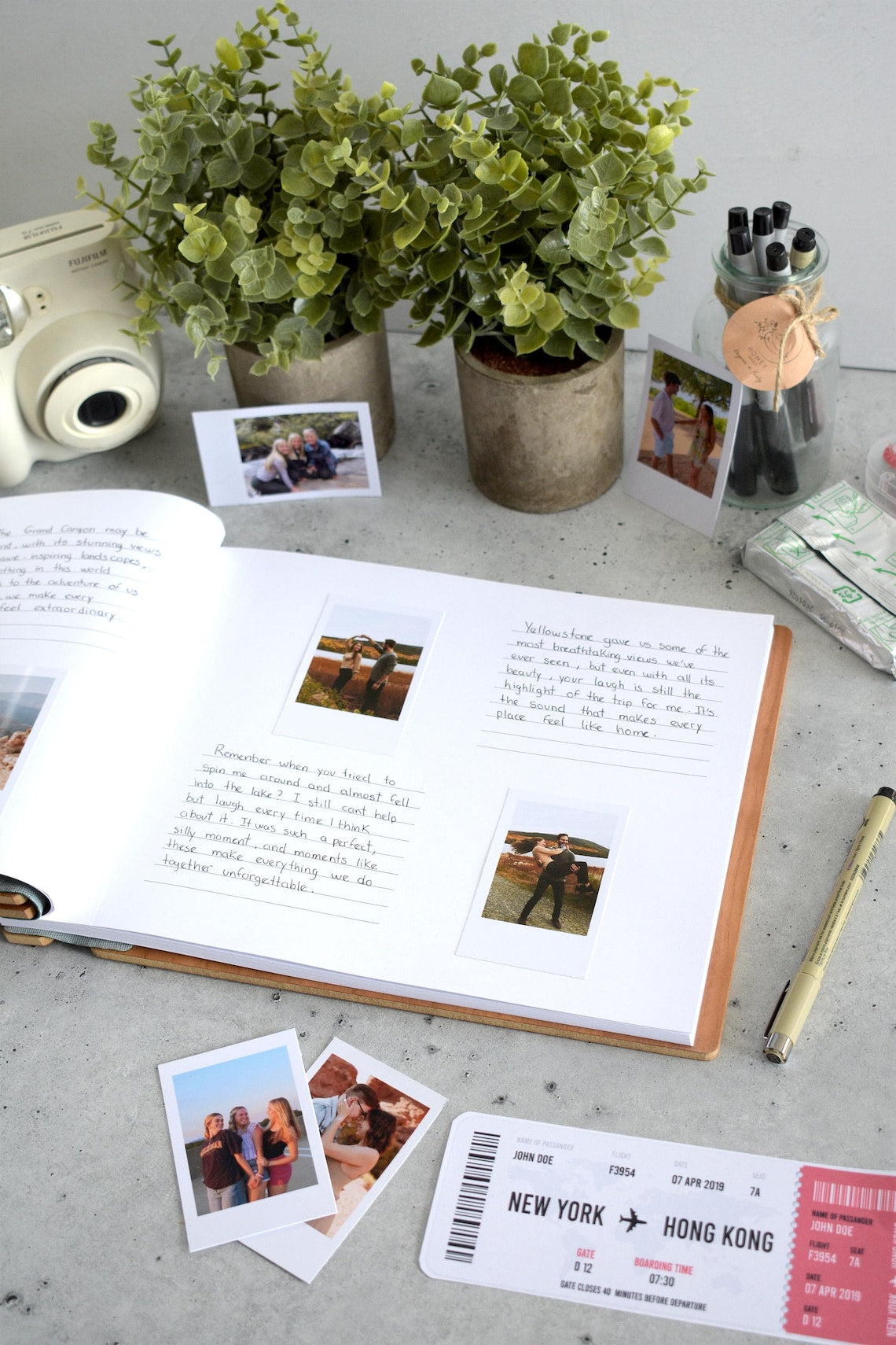 Adventure Book Scrapbook Valentines Gift for him, Personalized Anniversary Gift for her, Travel Scrapbook, Couples gift