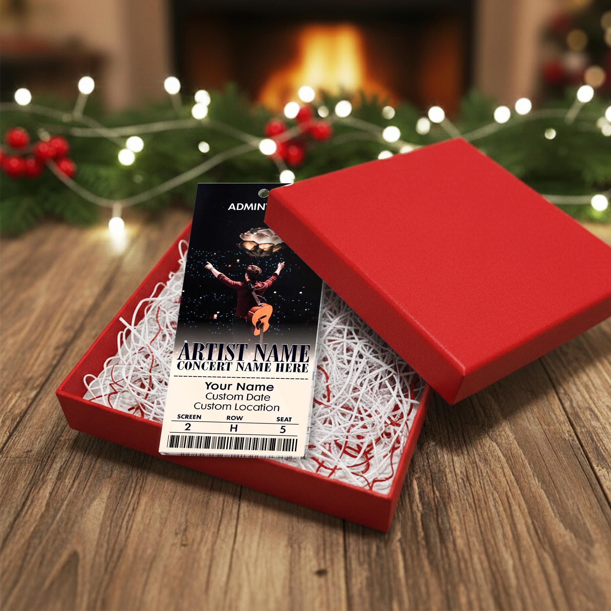 Personalized Acrylic Favorite Concert Ticket Ornament