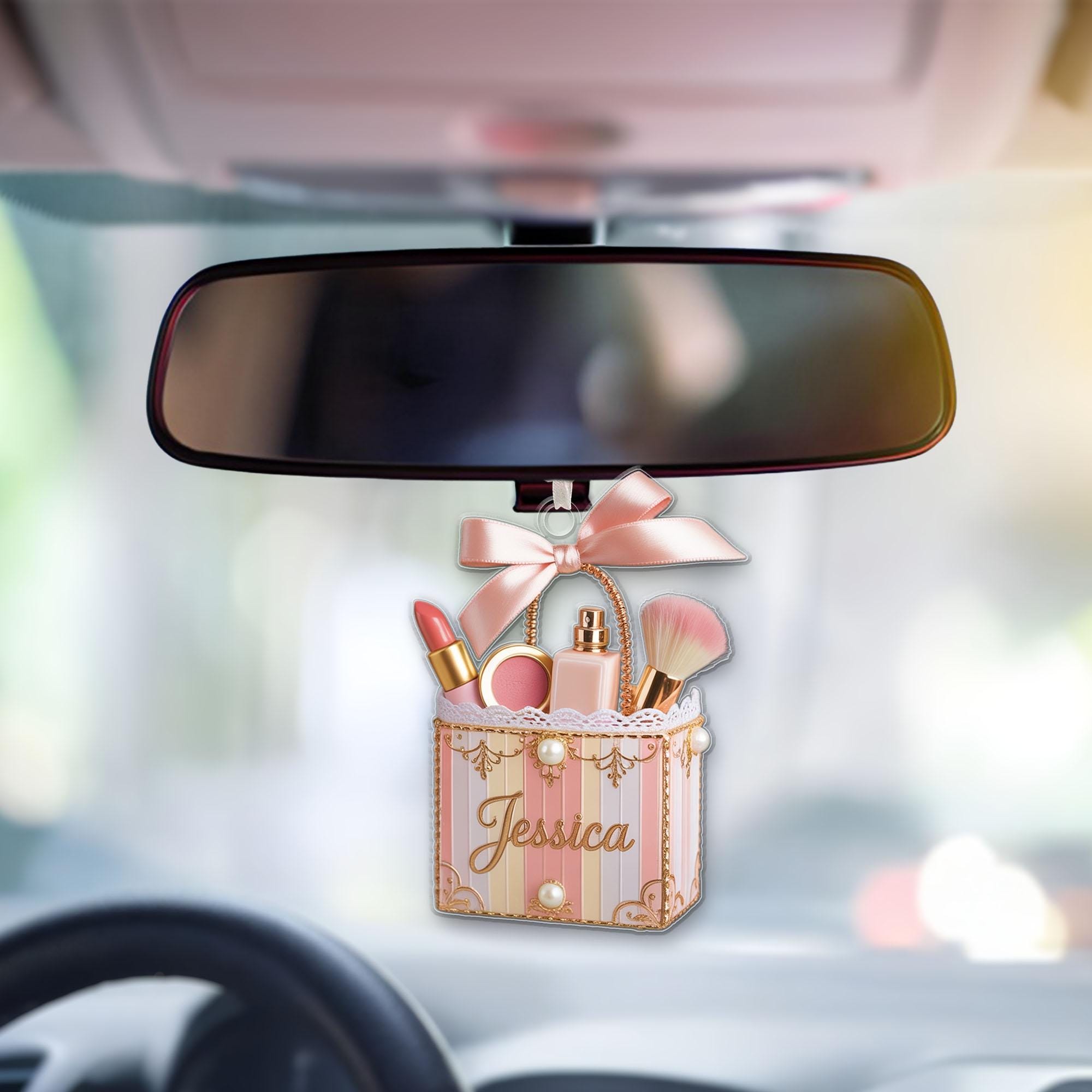 Custom Makeup Ornament with Name, Personalized Beauty Brush Christmas Tree Decoration – Special Gift for Makeup Lovers, Her