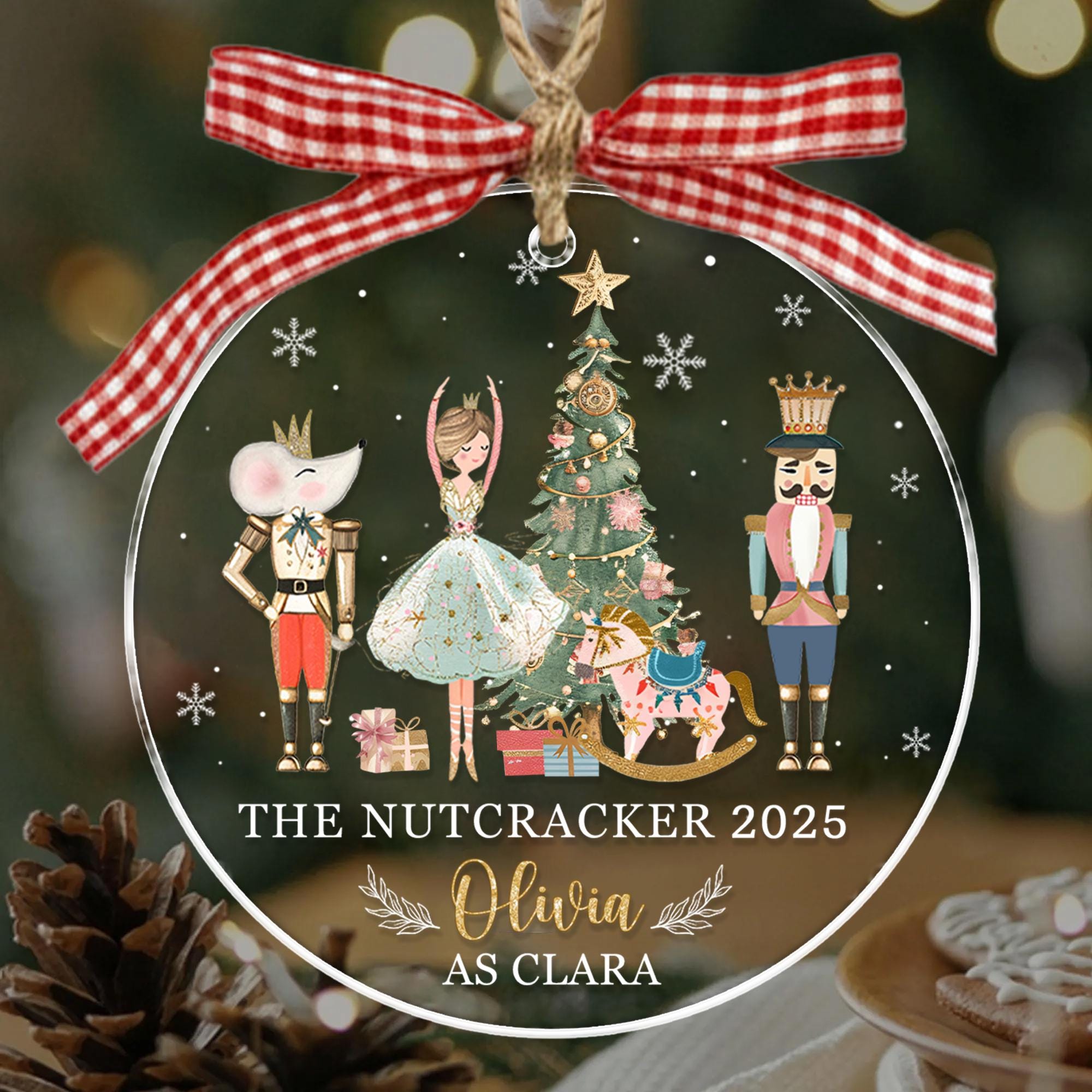 Personalized Nutcracker Ornament, Nutcracker Play Ballerina Gift for Her, Nutcracker Ballet Dancer Clara Christmas Keepsake