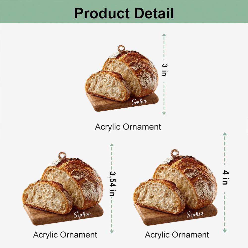 Personalized Sourdough Starter Jar Christmas Ornament, Sourdough Bread Ornament, Sourdough Ornament Gift, Baking Lovers Gift,Sourdough Lover