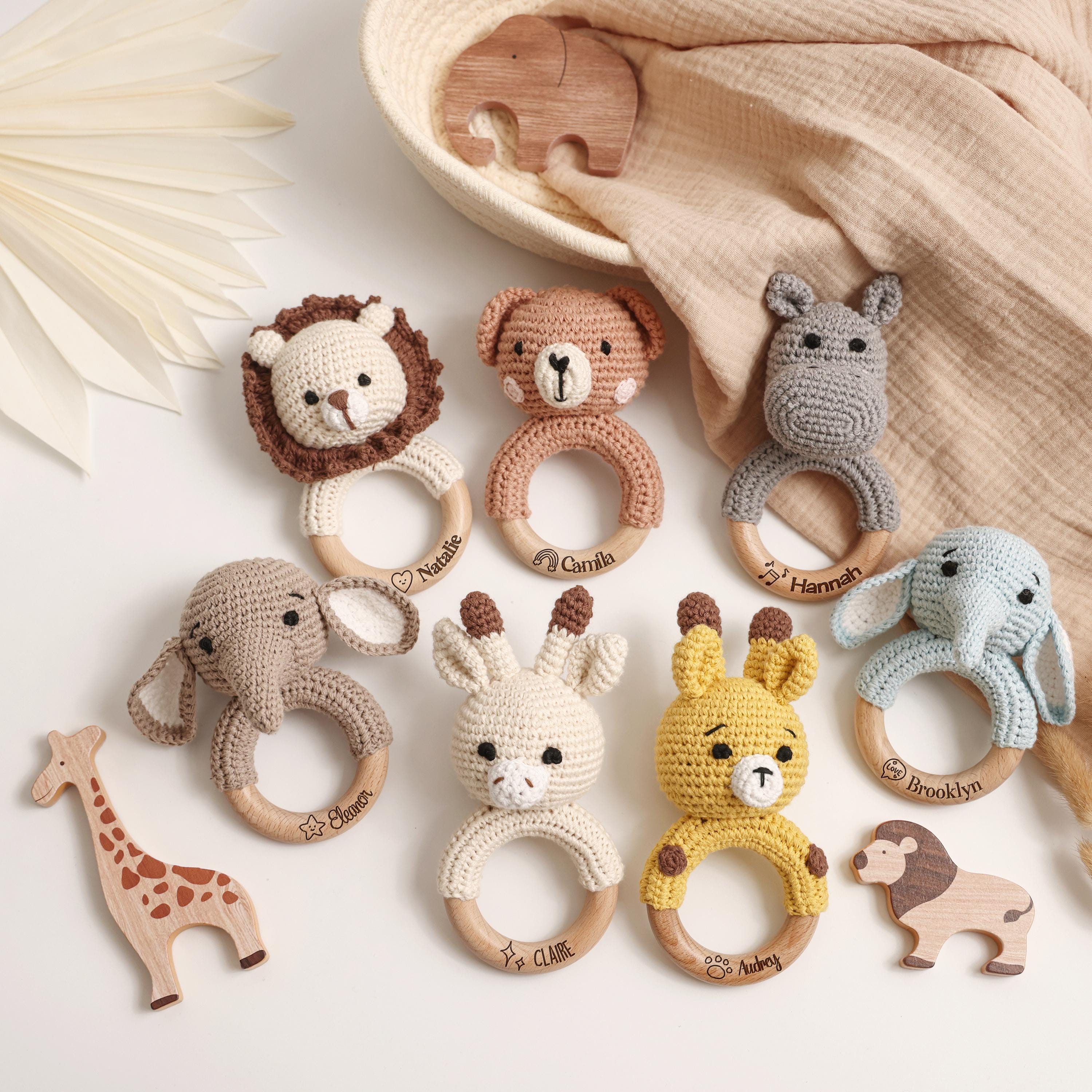 Custom Name Baby Rattle, Engraved Infant Gift, Baby Shower Present, Handmade Newborn Keepsake Toy