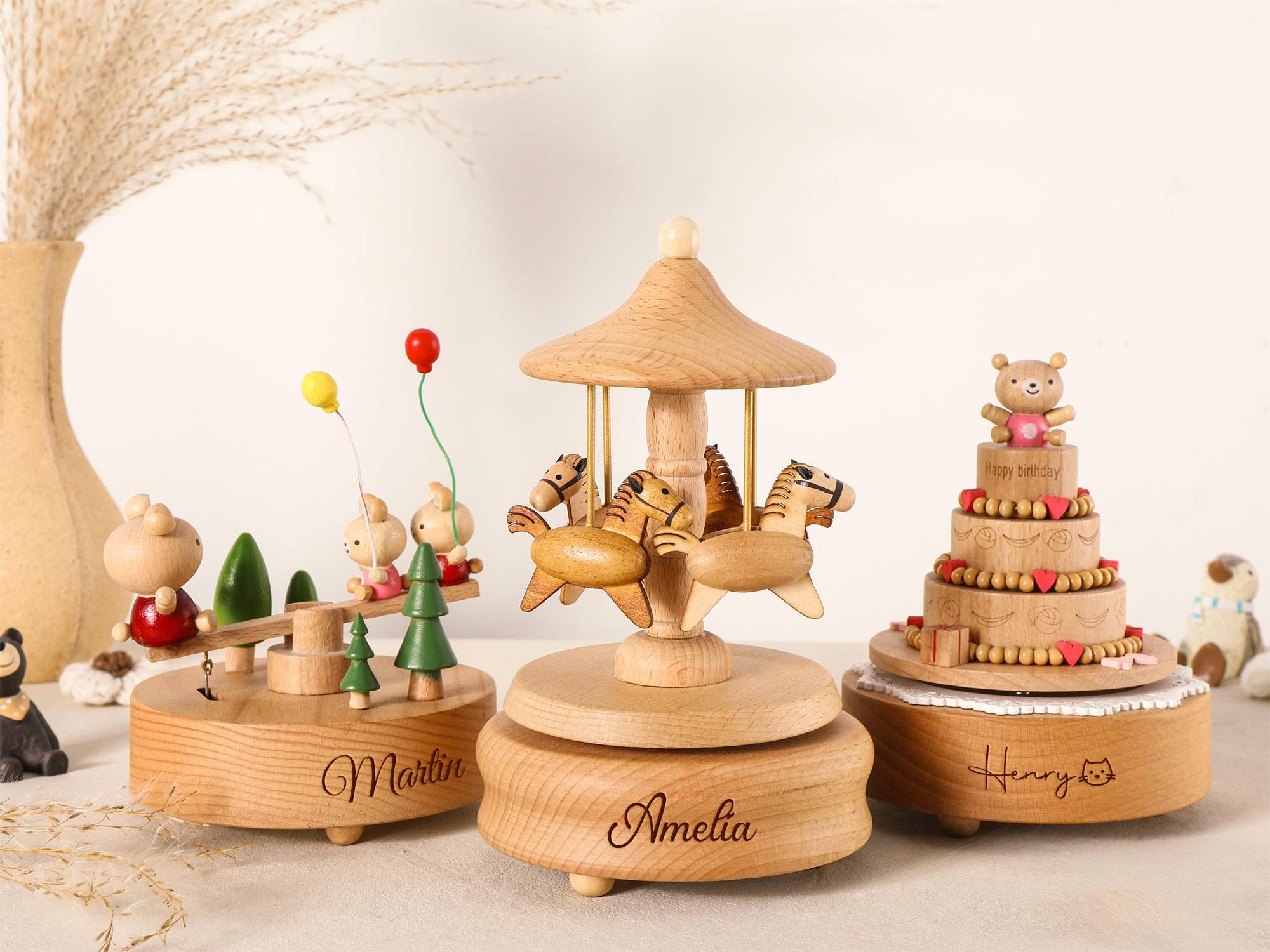 Musical Wooden, Engraved Name Music Box, Personalized Wooden MusicBox