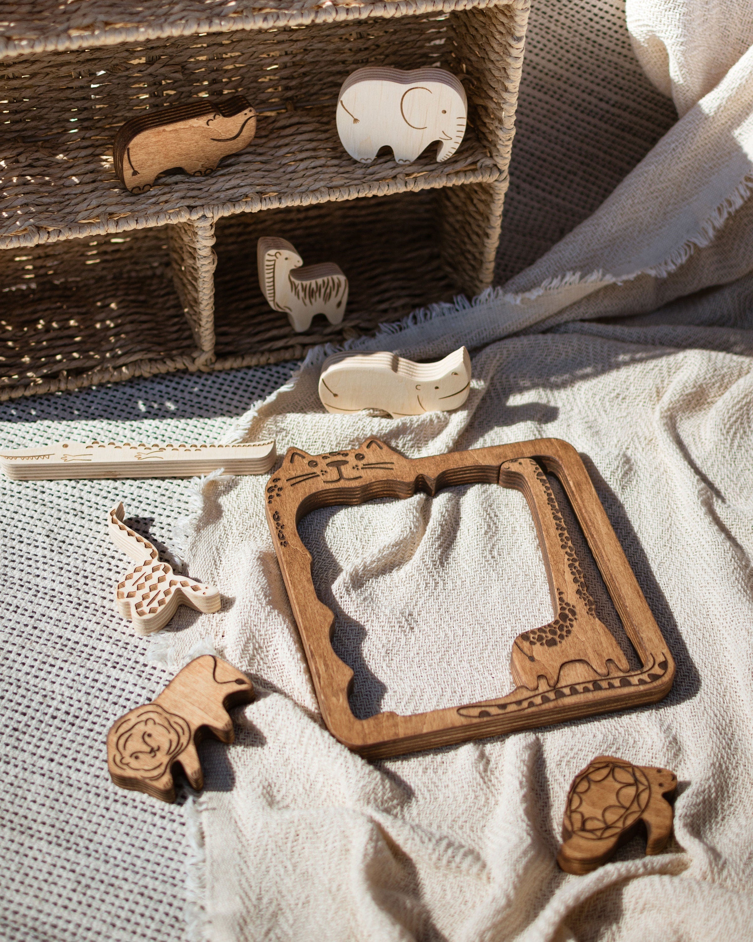 Wooden Brain Teaser Puzzle For Baby Toddler Wood Kids Toys Developmental Toy