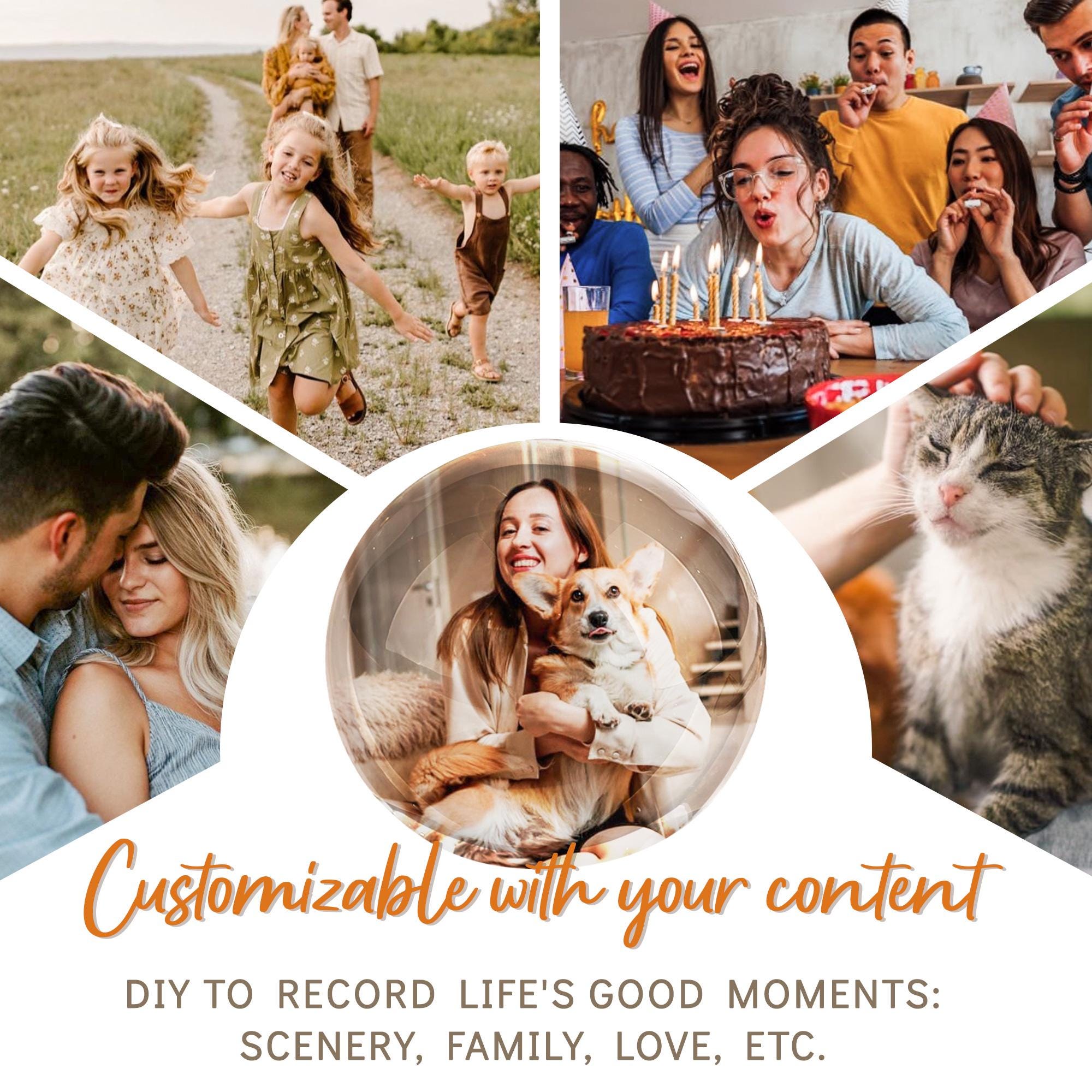 Glass Video Globe: Personalized Memory Crystal Ball Gift