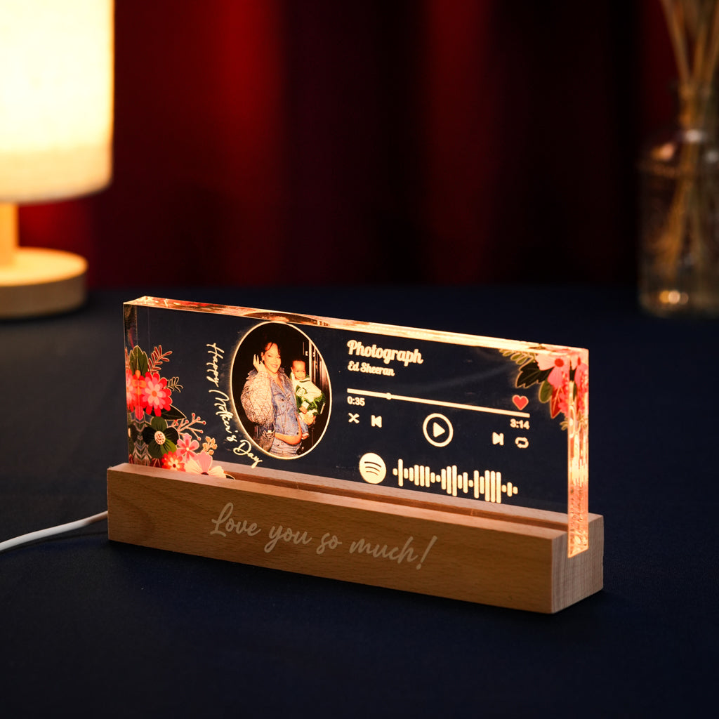 Personalized MOM Memorial LED Light with Message