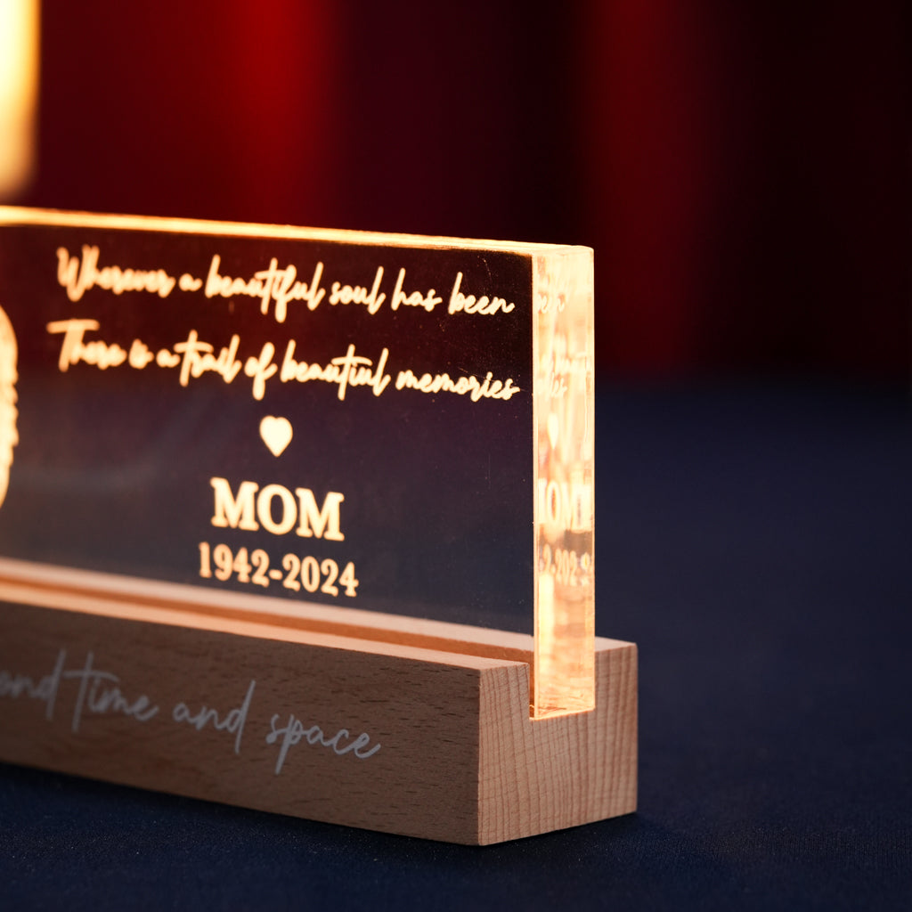 Personalized MOM Memorial LED Light with Message