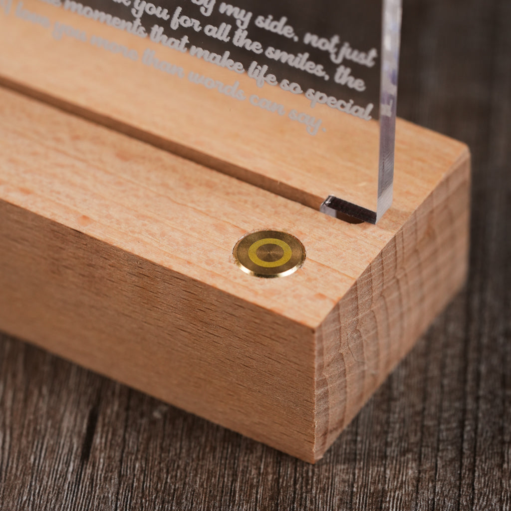 Personalized LED Photo Frame with Your Photos and Romantic Quote