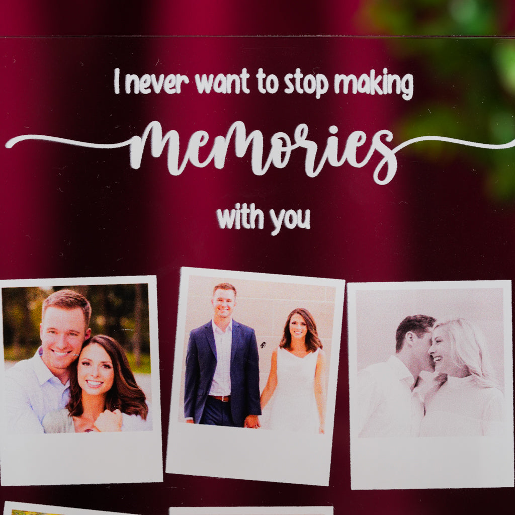 Personalized LED Photo Frame with Your Photos and Romantic Quote