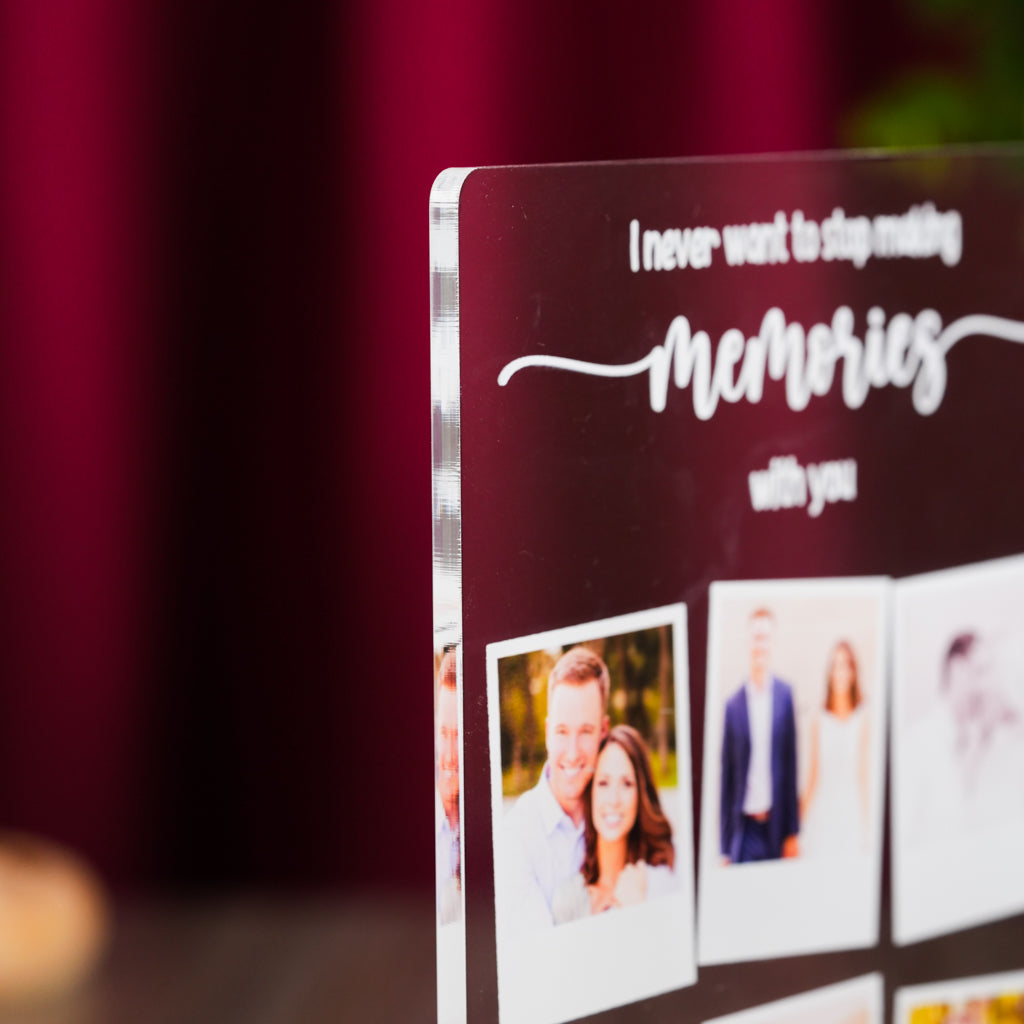 Personalized LED Photo Frame with Your Photos and Romantic Quote
