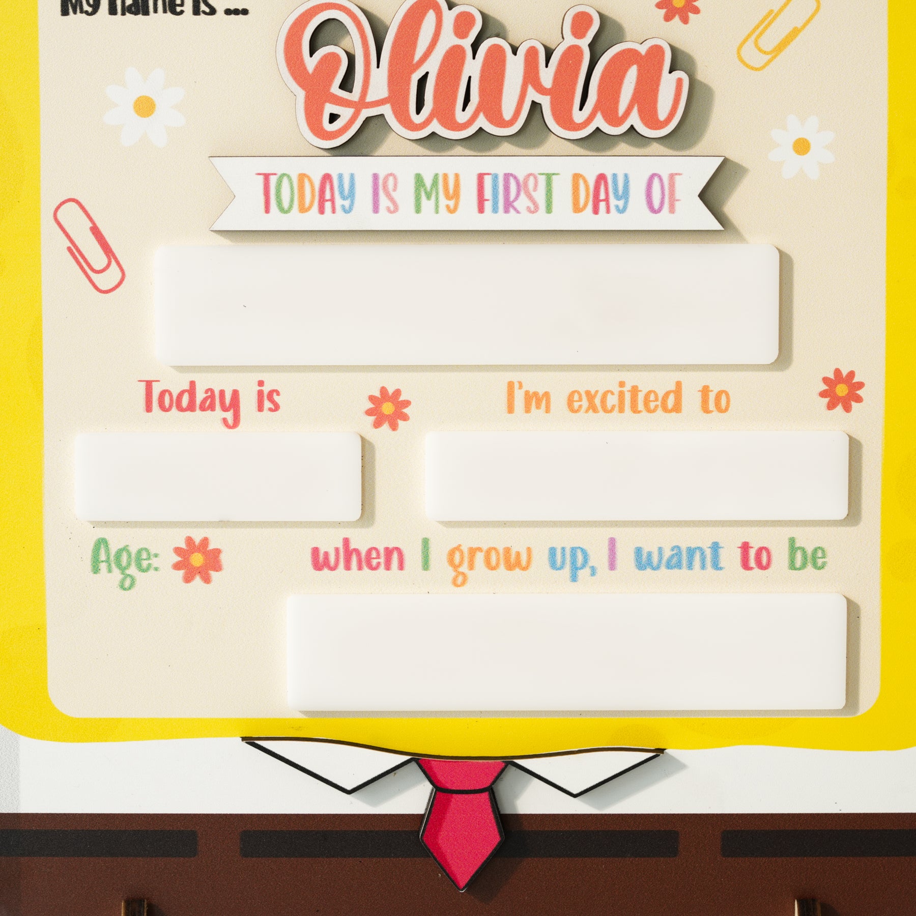 Back to School Sign Sponge, Custom Kids School Board Sign