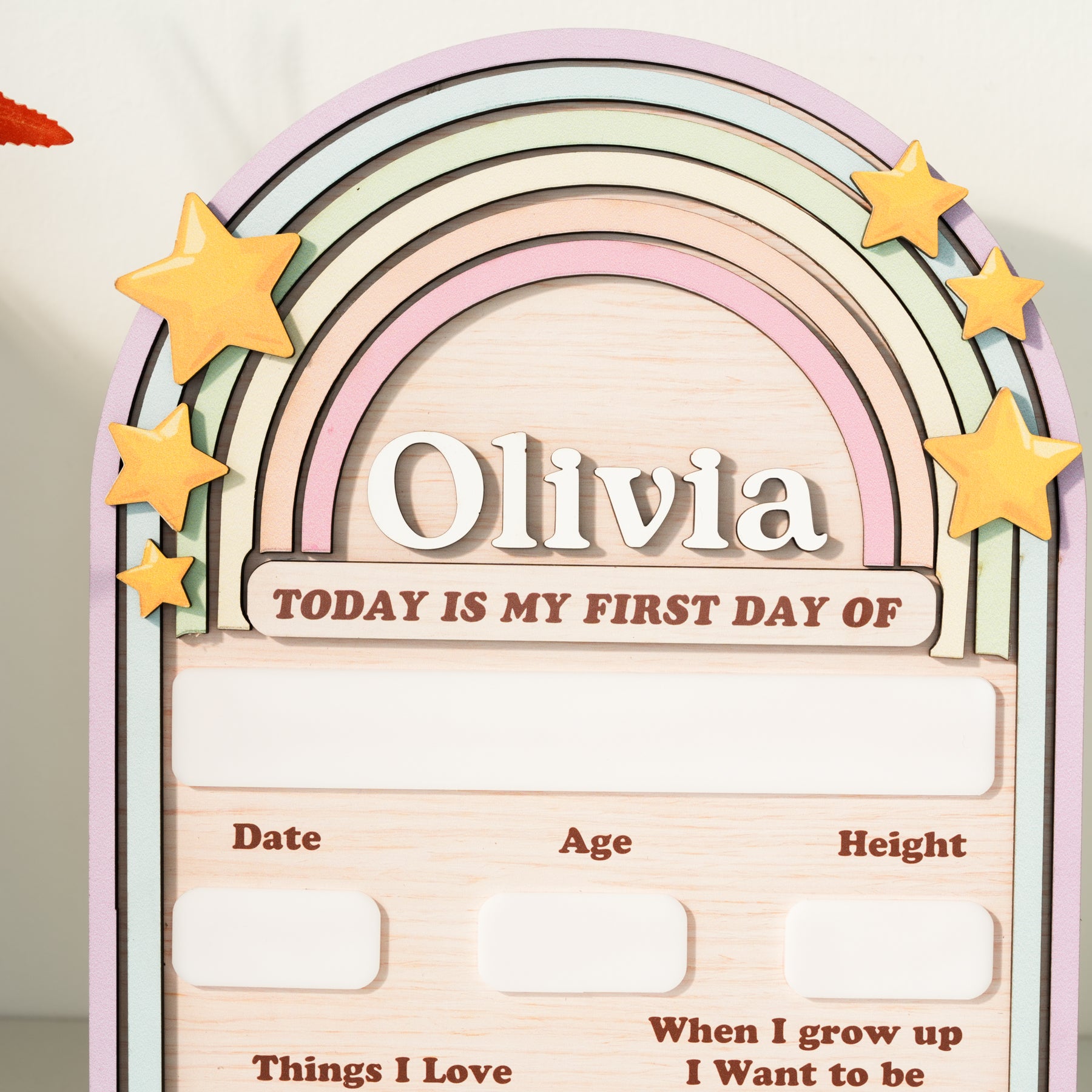 Back to School Sign Rainbow, Custom Kids School Board Sign