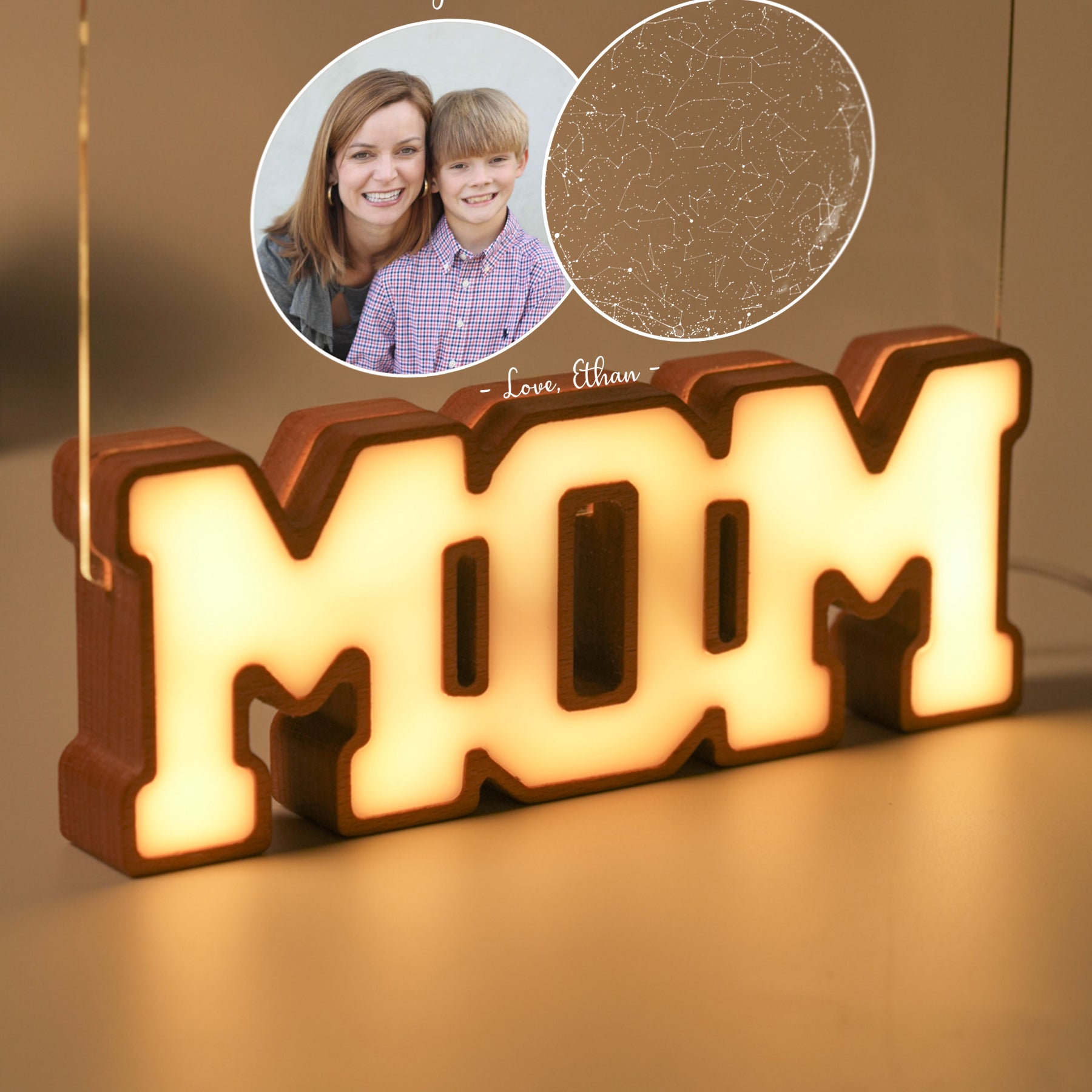 Custom Star Map MOM Light – The Moment You Became My Mom