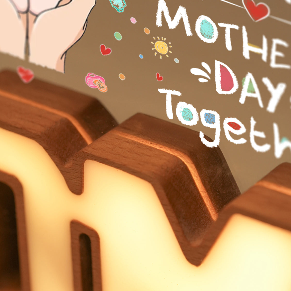 Personalized MOM Letter Night Light - Our First Mother's Day Together