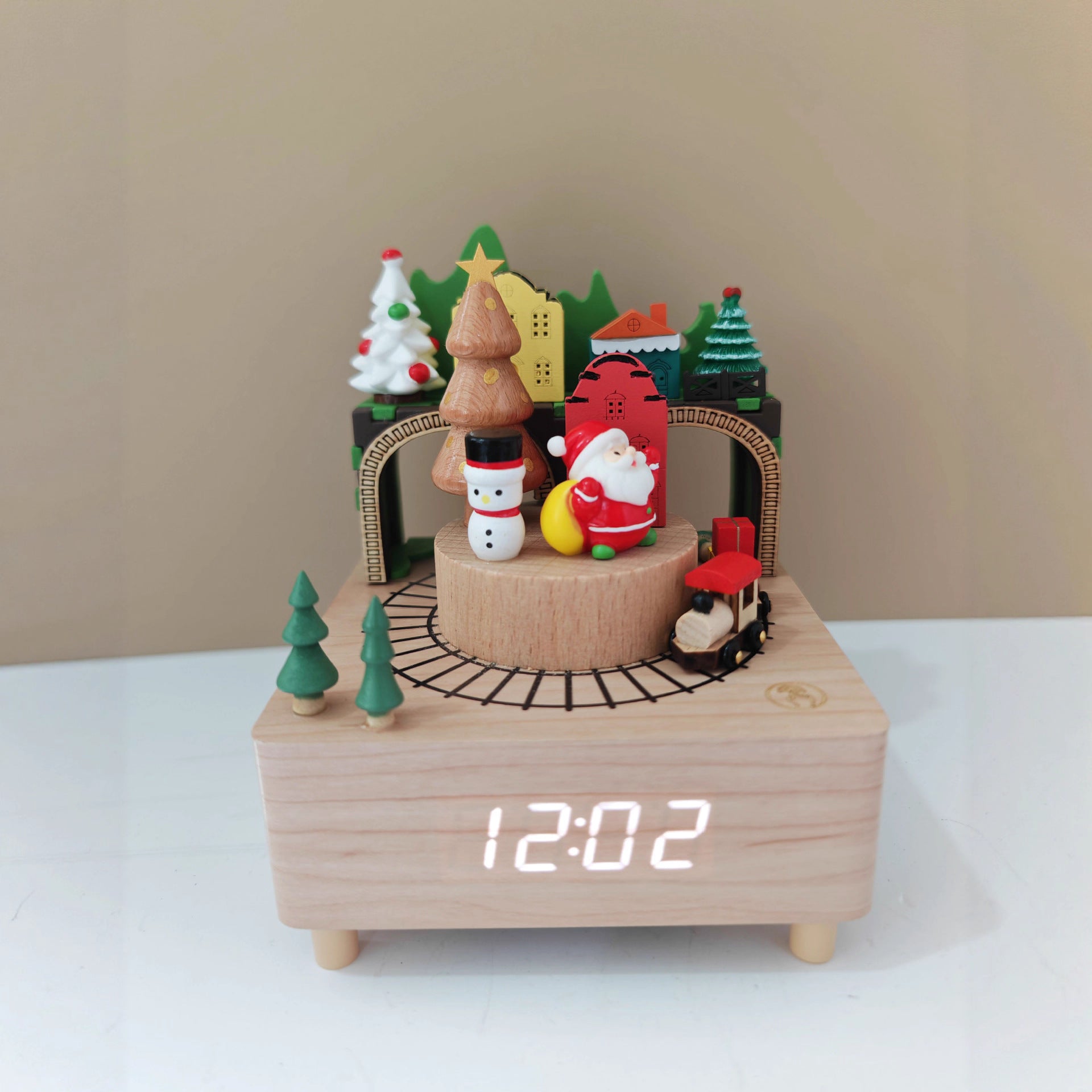 Alarm Clock Music Box, Christmas Train Castle Carousel Music Box, Baby Gifts