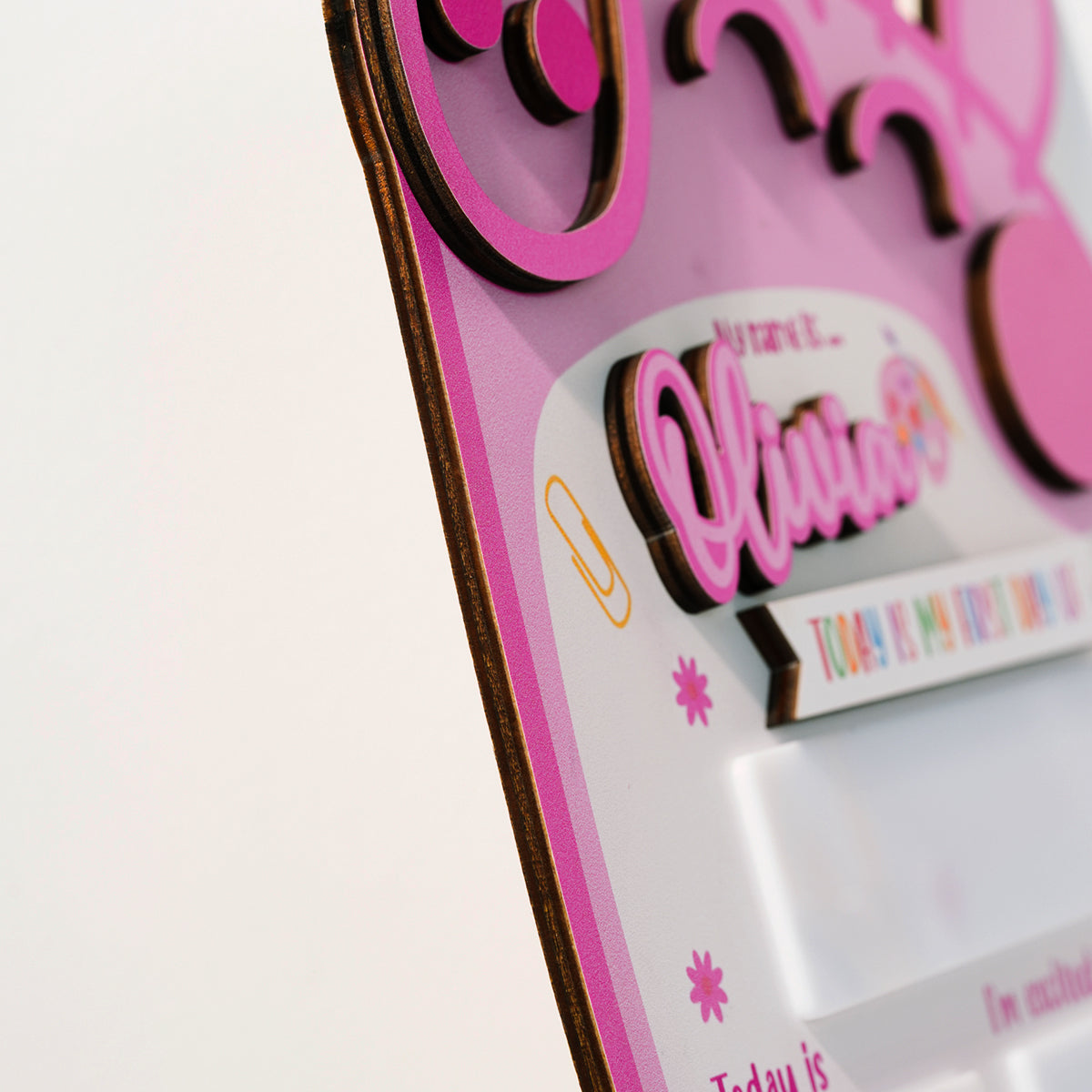 Back to School Sign Cute Pig, Custom Kids Daisy School Board Sign