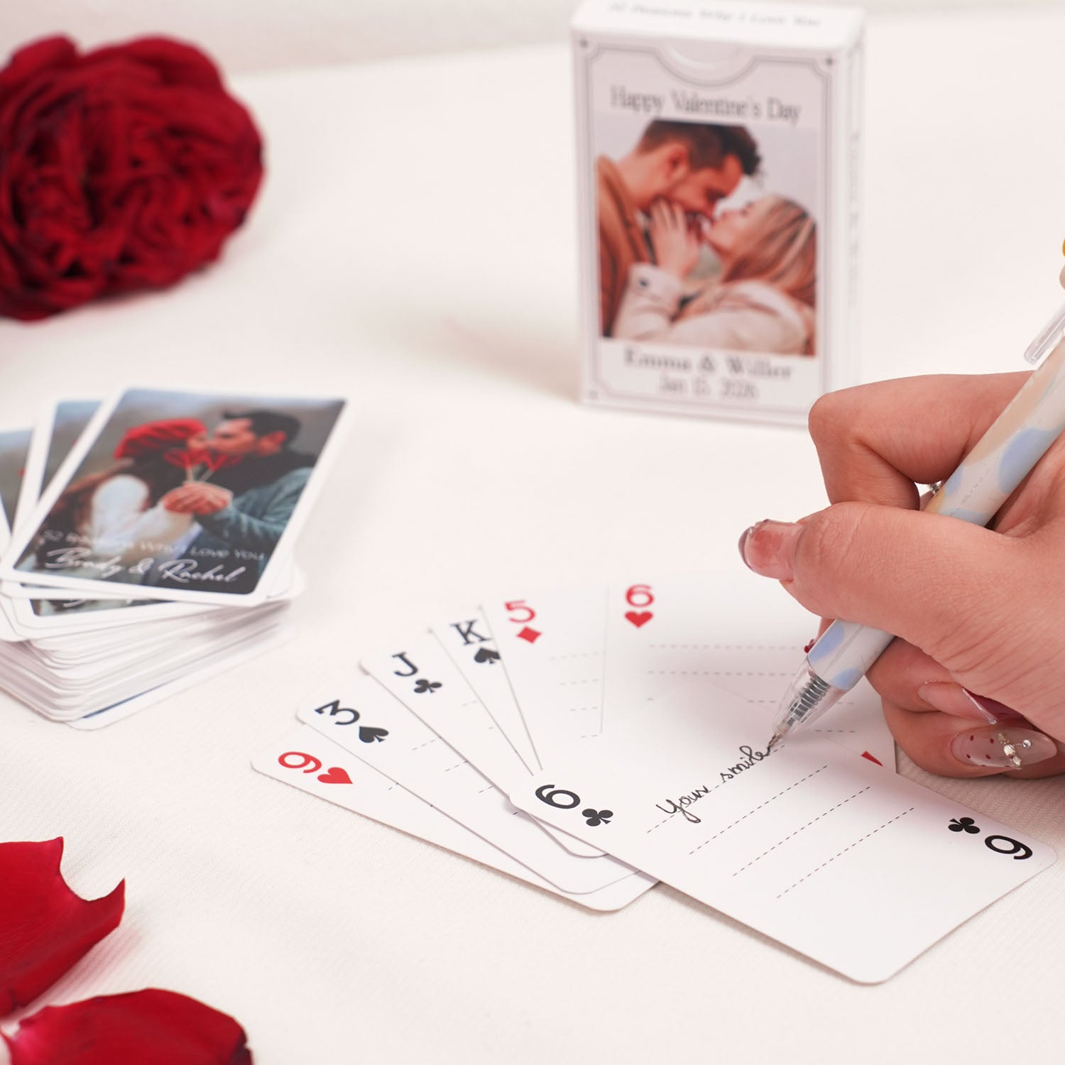 Custom 52 Reasons Why I Love You Playing Cards