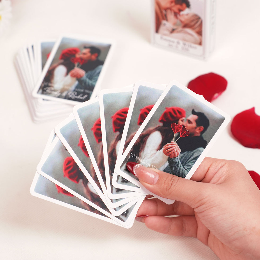 Custom 52 Reasons Why I Love You Playing Cards