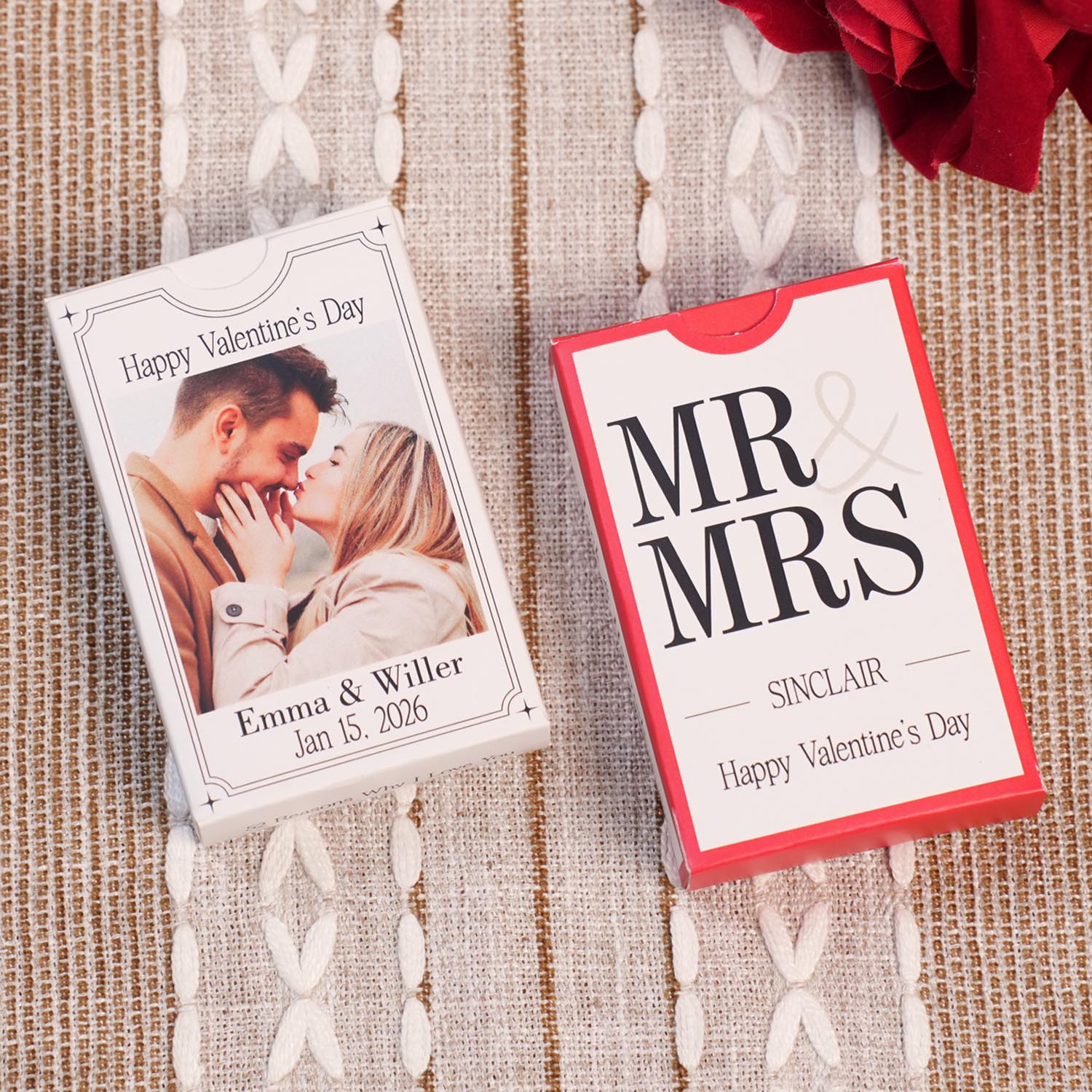 Custom 52 Reasons Why I Love You Playing Cards