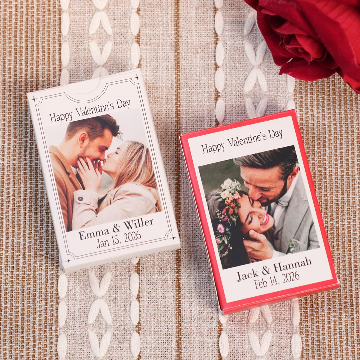 Custom 52 Reasons Why I Love You Playing Cards