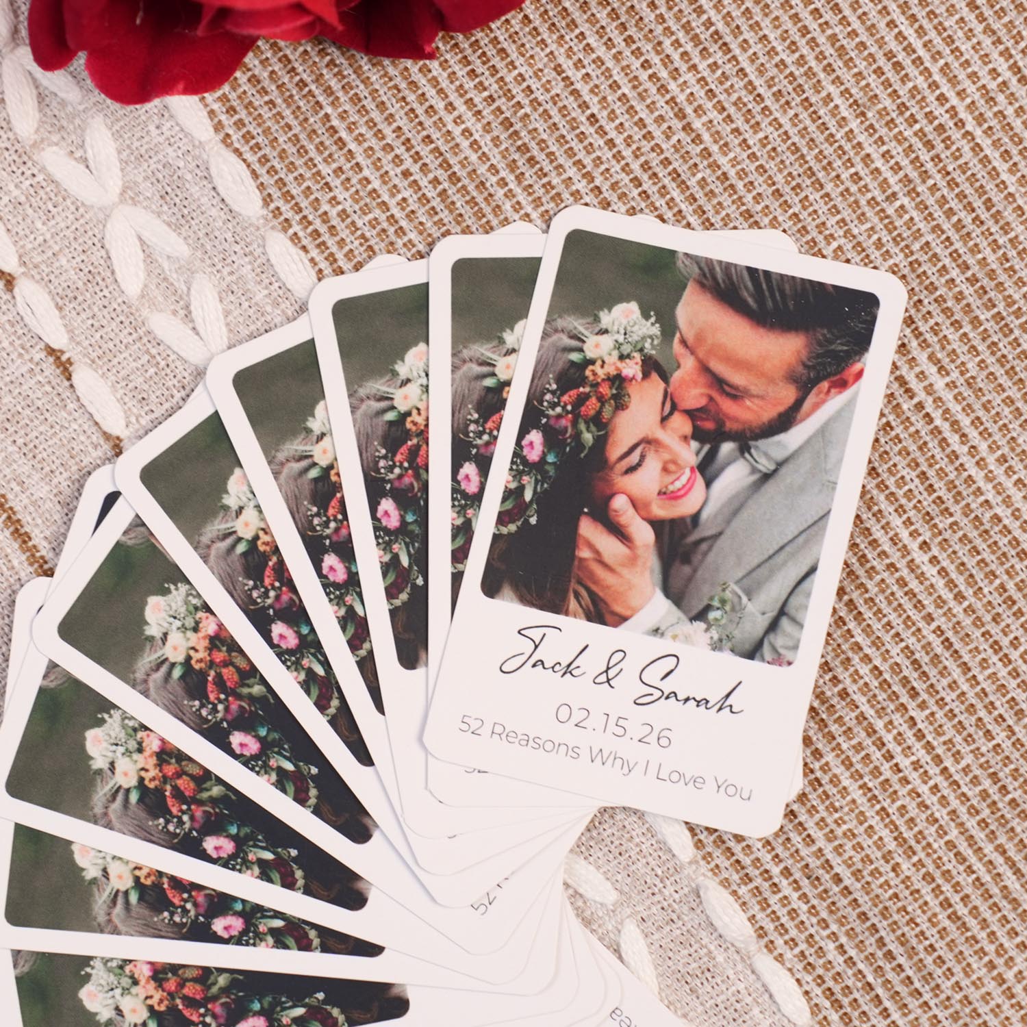 Custom 52 Reasons Why I Love You Playing Cards