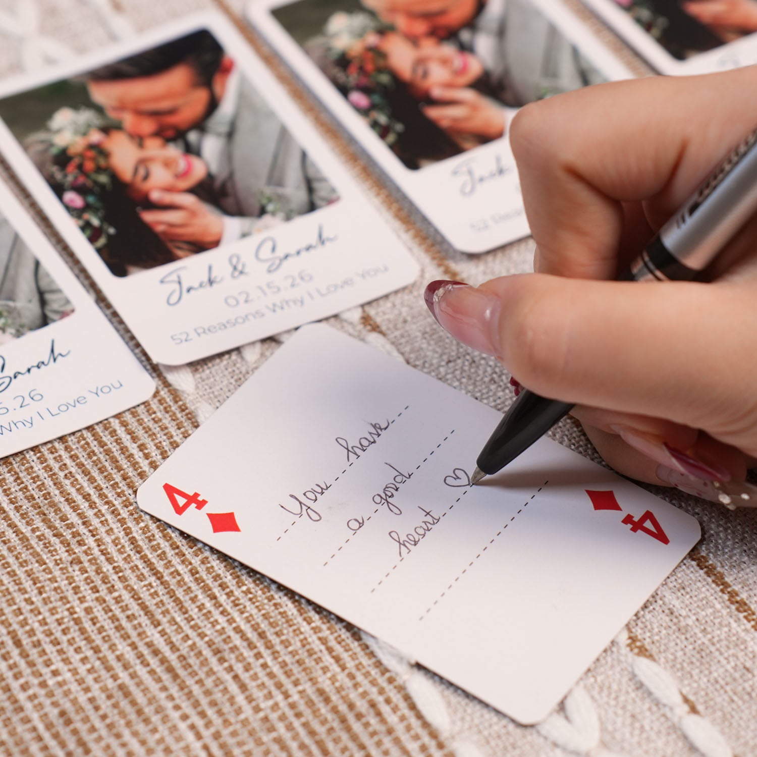 Custom 52 Reasons Why I Love You Playing Cards