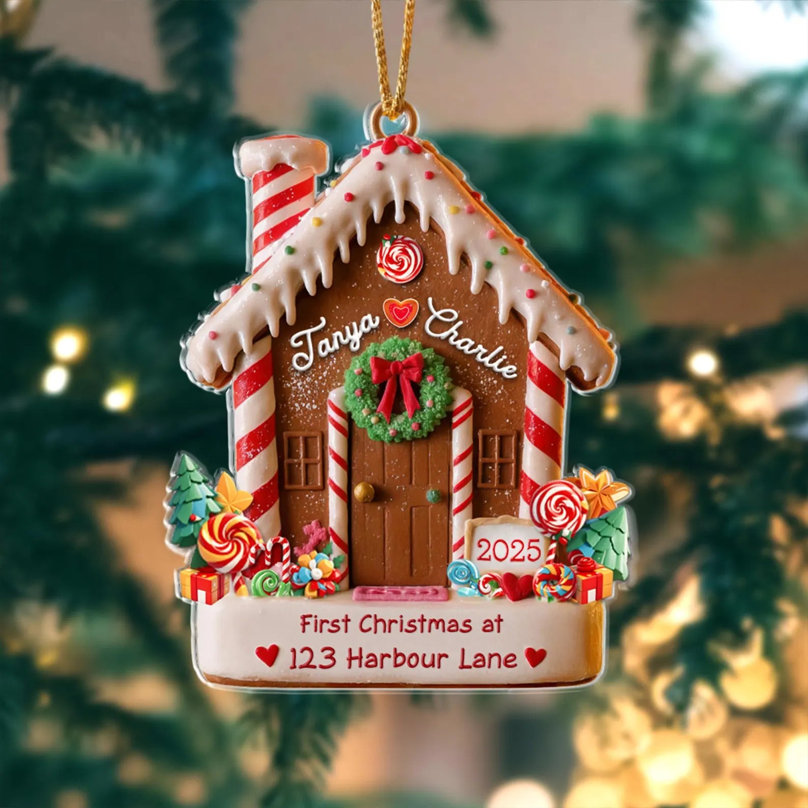 First Christmas in Our New Home Ornament, New Home Gingerbread Acrylic Ornament