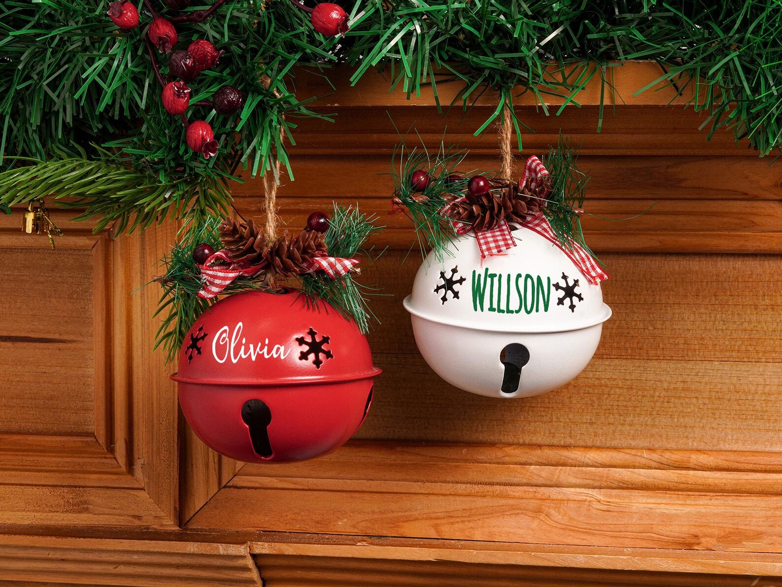 Personalized Jingle Bell Ornament, Christmas Tree Ornament, Holiday Decor