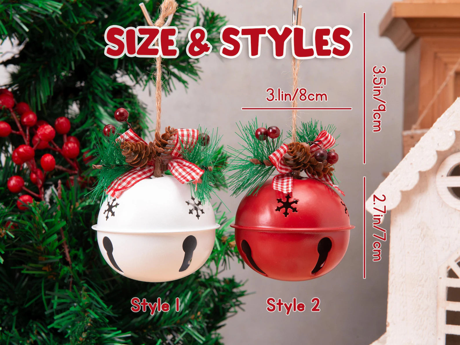 Personalized Jingle Bell Ornament, Christmas Tree Ornament, Holiday Decor