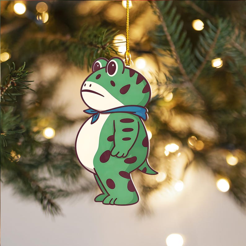 Portland Frog Ornament, Political Ornament, Freedom Frog, Funny Liberal, Pro-democrat Gift, Anti Maga Ornament, Frog Meme Ornament