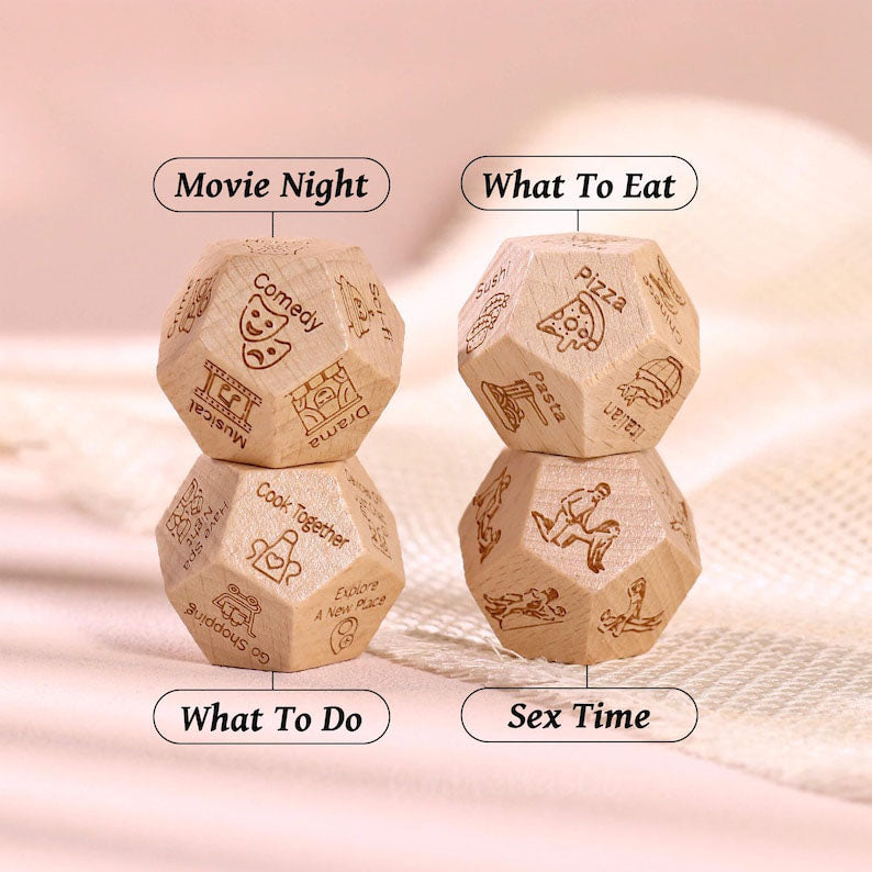Personalised Date Dice Set-Anniversary Gifts, Couple Dices, Position Dice, Date Night Gifts, Date Night Ideas, Gift For Couples