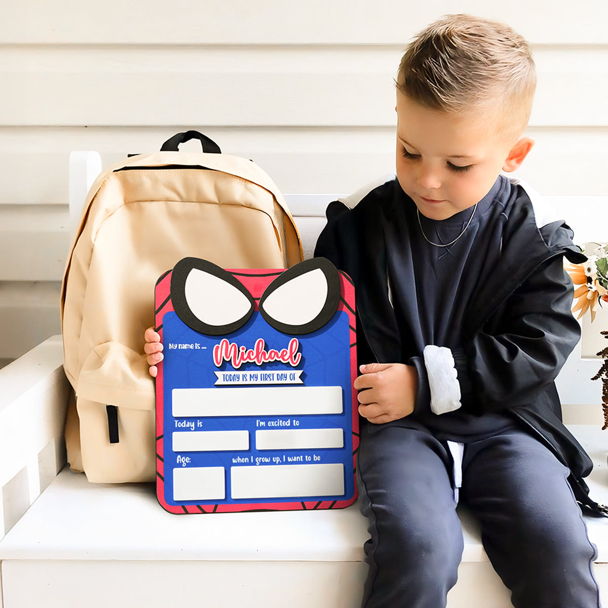 Back to School Sign Hero, Custom Kids Daisy School Board Sign