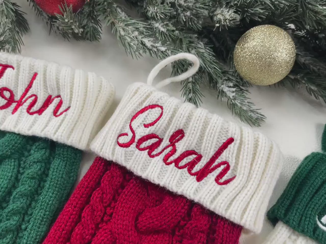 Embroidered Christmas Stockings - Personalized Stocking - Christmas gift - Custom Name Stocking